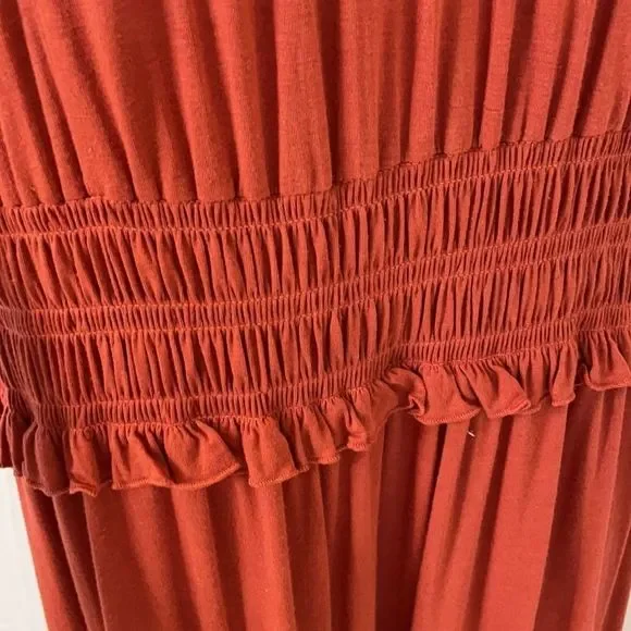 NWT Ava James Tiered MIDI Cotton Boho Dress - Picture 3 of 7